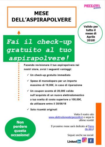 Il mese di Aprile dedicato all'aspirapolvere: tipologie e funzionalità.